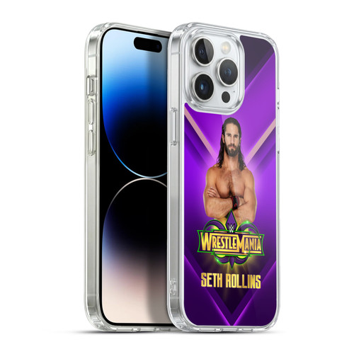 WWE Wrestlemania 34 Superstars Seth Rollins Soft Gel Case for Apple iPhone 13 Pro Max & MagSafe