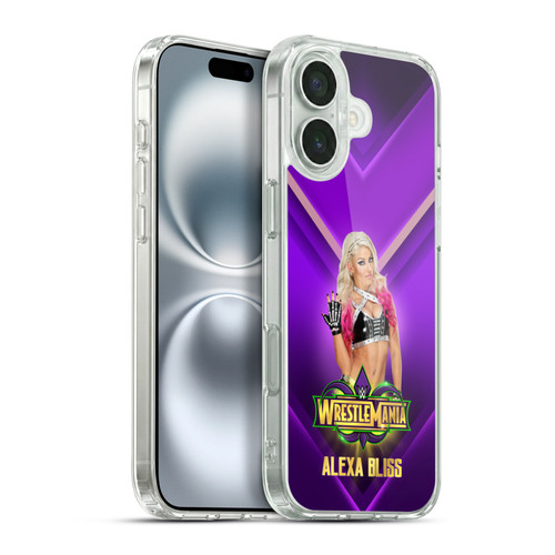 WWE Wrestlemania 34 Superstars Alexa Bliss Soft Gel Case for Apple iPhone 16 Plus & MagSafe