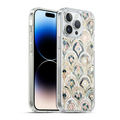 Micklyn Le Feuvre Marble Patterns Art Deco Tiles In Soft Pastels Soft Gel Case for Apple iPhone 14 Pro Max & MagSafe