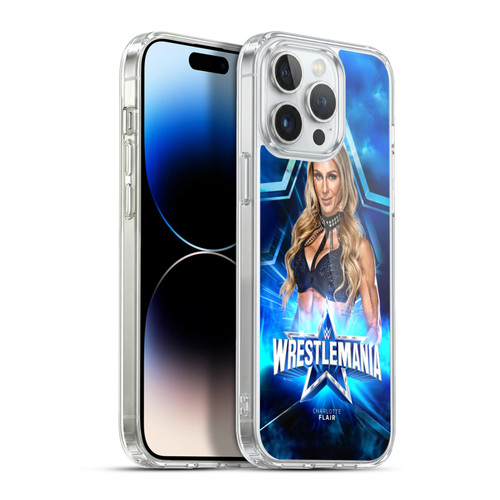 WWE Wrestlemania 38 Superstars Charlotte Flair Soft Gel Case for Apple iPhone 13 Pro Max & MagSafe