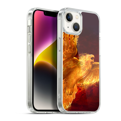 Tom Wood Fire Creatures Phoenix Soft Gel Case for Apple iPhone 14 Plus & MagSafe