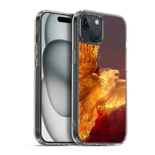 Tom Wood Fire Creatures Phoenix Soft Gel Case for Apple iPhone 15 Plus & MagSafe