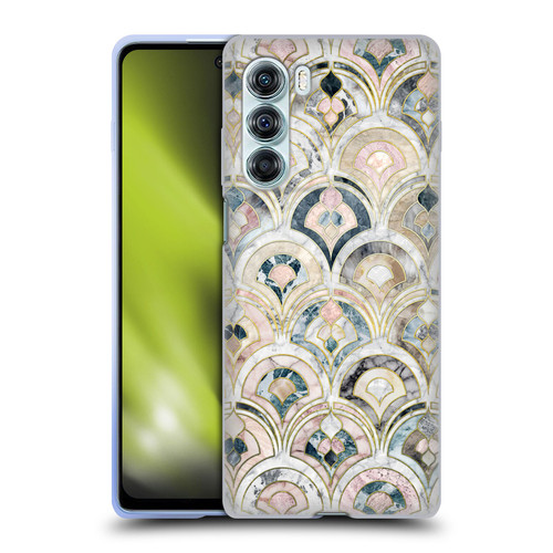 Micklyn Le Feuvre Marble Patterns Art Deco Tiles In Soft Pastels Soft Gel Case for Motorola Edge S30 / Moto G200 5G