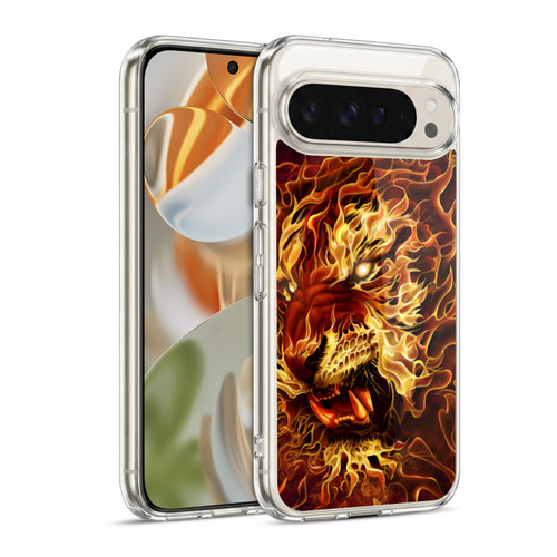 Tom Wood Fire Creatures Tiger Soft Gel Case for Google Pixel 9 / Pixel 9 Pro