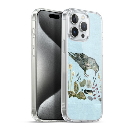 Wyanne Birds Fallen Blueberries Soft Gel Case for Apple iPhone 15 Pro Max & MagSafe