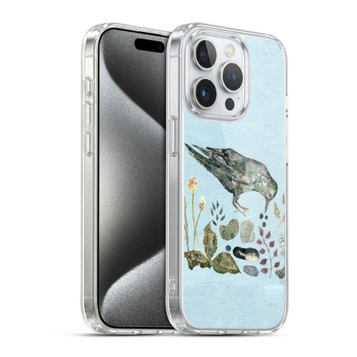 Wyanne Birds Fallen Blueberries Soft Gel Case for Apple iPhone 15 Pro & MagSafe