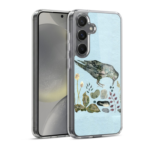 Wyanne Birds Fallen Blueberries Soft Gel Case for Samsung Galaxy S24 5G & MagSafe