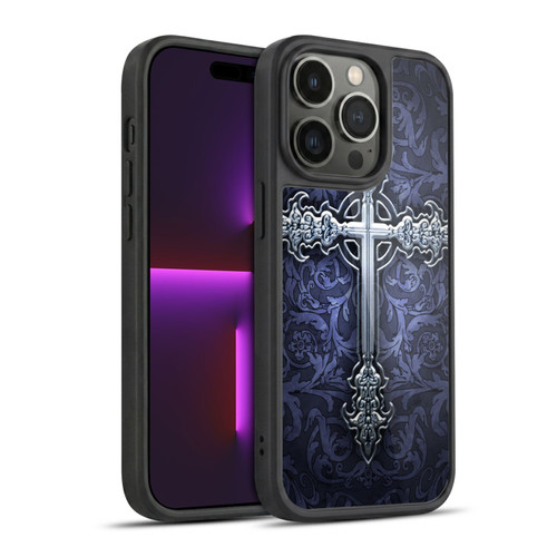 Brigid Ashwood Crosses Gothic Gel Armour Case For Apple iPhone 14 Pro