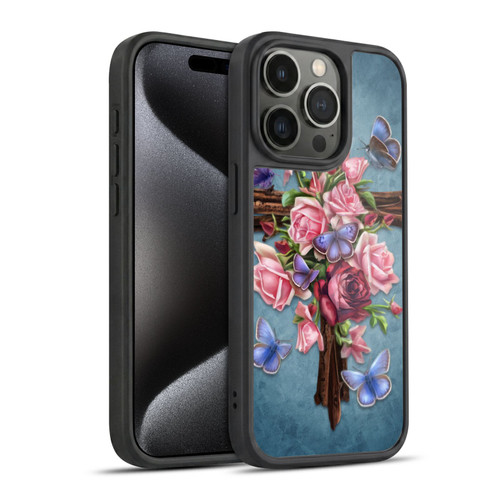 Brigid Ashwood Crosses Flower Gel Armour Case For Apple iPhone 15 Pro
