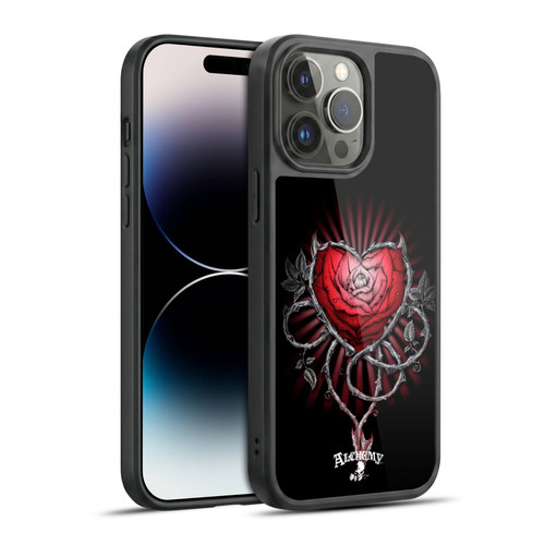 Alchemy Gothic Graphic Art Devils Rose Gel Armour Case For Apple iPhone 14 Pro Max