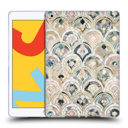 Micklyn Le Feuvre Marble Patterns Art Deco Tiles In Soft Pastels Soft Gel Case for Apple iPad 10.2 2019/2020/2021