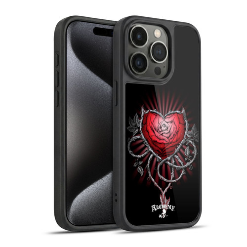 Alchemy Gothic Graphic Art Devils Rose Gel Armour Case For Apple iPhone 15 Pro