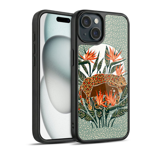 Cat Coquillette Tropical Wildlife Leopard Moonrise Gel Armour Case For Apple iPhone 15