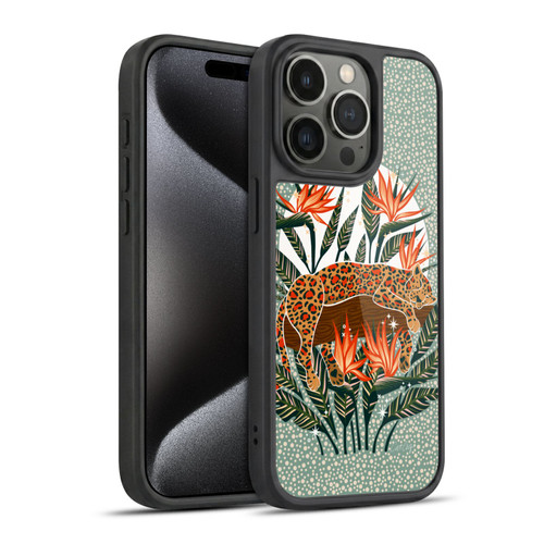 Cat Coquillette Tropical Wildlife Leopard Moonrise Gel Armour Case For Apple iPhone 15 Pro