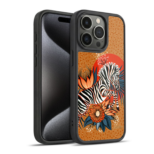 Cat Coquillette Tropical Wildlife Zebra Leap Gel Armour Case For Apple iPhone 15 Pro