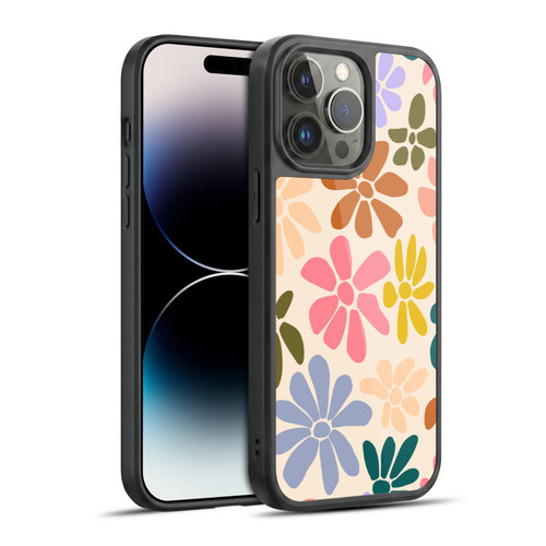 Gabriela Thomeu Retro Rainbow Color Floral Gel Armour Case For Apple iPhone 14 Pro Max