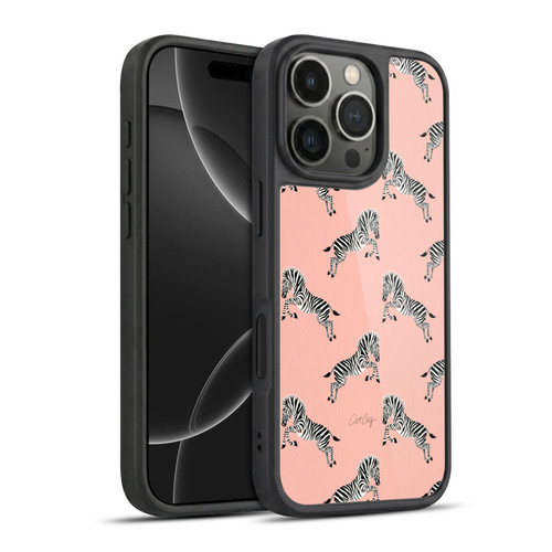Cat Coquillette Tropical Wildlife Zebra Leap Pattern Gel Armour Case For Apple iPhone 16 Pro
