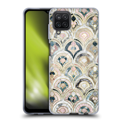 Micklyn Le Feuvre Marble Patterns Art Deco Tiles In Soft Pastels Soft Gel Case for Samsung Galaxy A12 (2020)