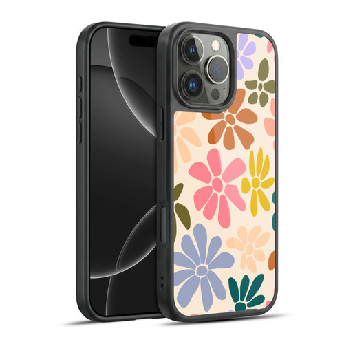 Gabriela Thomeu Retro Rainbow Color Floral Gel Armour Case For Apple iPhone 16 Pro Max