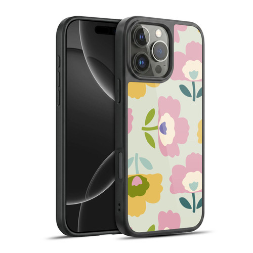 Gabriela Thomeu Retro Scandinavian Floral Gel Armour Case For Apple iPhone 16 Pro Max