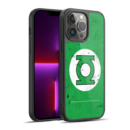 Green Lantern DC Comics Logos Classic Distressed Look Gel Armour Case For Apple iPhone 13 Pro Max