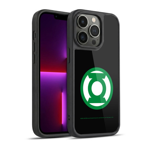 Green Lantern DC Comics Logos Black Gel Armour Case For Apple iPhone 13 Pro