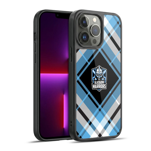 Glasgow Warriors Logo 2 Diagonal Tartan Gel Armour Case For Apple iPhone 13 Pro Max