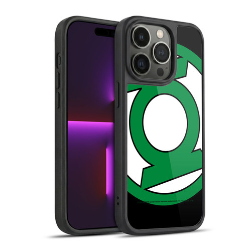 Green Lantern DC Comics Logos Oversized Gel Armour Case For Apple iPhone 14 Pro
