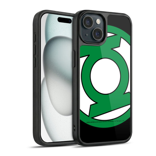 Green Lantern DC Comics Logos Oversized Gel Armour Case For Apple iPhone 15