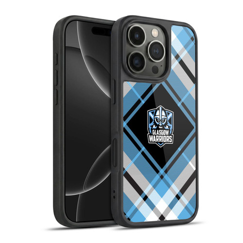 Glasgow Warriors Logo 2 Diagonal Tartan Gel Armour Case For Apple iPhone 16 Pro