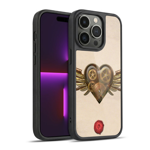 Anne Stokes Steampunk Winged Cog Heart Gel Armour Case For Apple iPhone 14 Pro