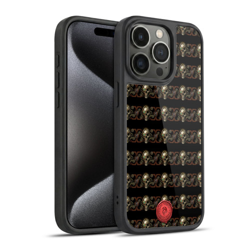 Anne Stokes Steampunk Skull Pattern Gel Armour Case For Apple iPhone 15 Pro