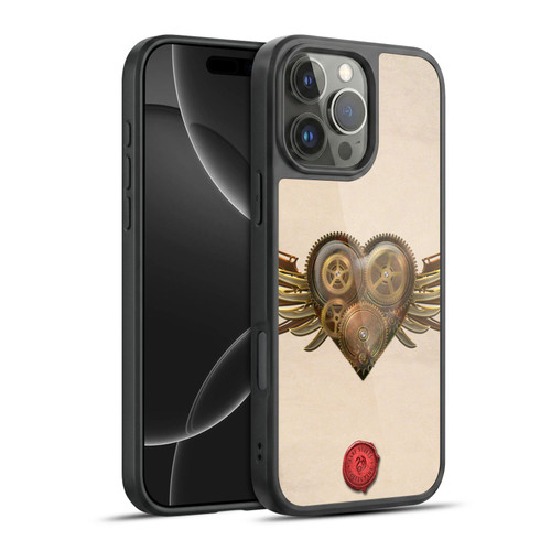 Anne Stokes Steampunk Winged Cog Heart Gel Armour Case For Apple iPhone 16 Pro Max