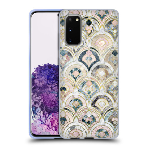 Micklyn Le Feuvre Marble Patterns Art Deco Tiles In Soft Pastels Soft Gel Case for Samsung Galaxy S20 / S20 5G