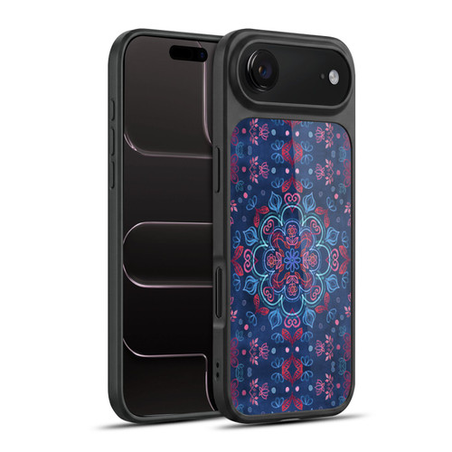 Micklyn Le Feuvre Mandala Cherry Red and Navy Blue Gel Armour Case For Apple iPhone 17 Air