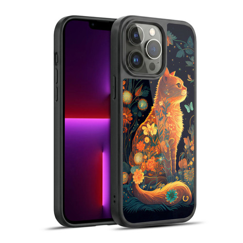 JK Stewart Key Art Orange Cat Sitting Gel Armour Case For Apple iPhone 13 Pro Max