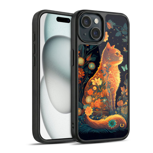 JK Stewart Key Art Orange Cat Sitting Gel Armour Case For Apple iPhone 15