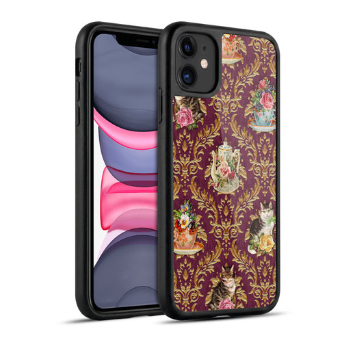 Brigid Ashwood Cats Tea Time Cats Damask Gel Armour Case For Apple iPhone 11