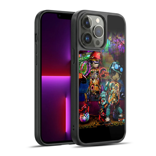 Jumbie Art Visionary Boombox Robots Gel Armour Case For Apple iPhone 13 Pro Max