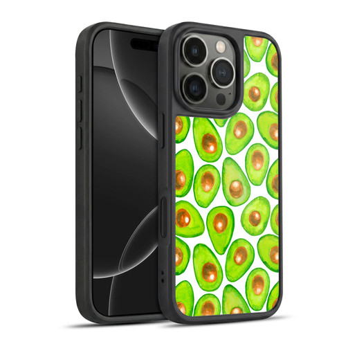 Katerina Kirilova Fruits & Foliage Patterns Avocado Gel Armour Case For Apple iPhone 16 Pro