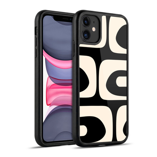 Kierkegaard Design Studio Retro Abstract Patterns Modern Piquet Black Cream Gel Armour Case For Apple iPhone 11