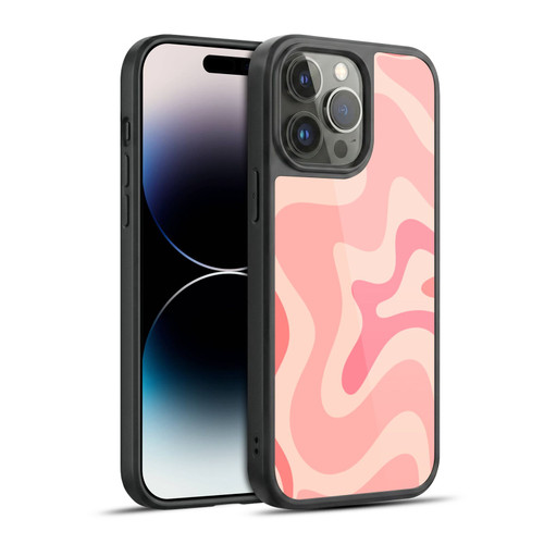 Kierkegaard Design Studio Retro Abstract Patterns Soft Pink Liquid Swirl Gel Armour Case For Apple iPhone 14 Pro Max