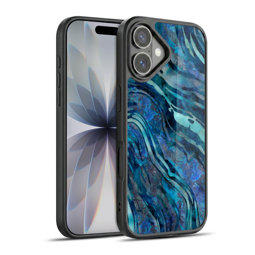 LebensArt Geo Liquid Marble Blue Tea Gel Armour Case For Apple iPhone 17