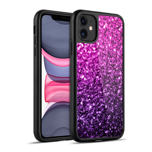 PLdesign Glitter Sparkles Purple Pink Gel Armour Case For Apple iPhone 11
