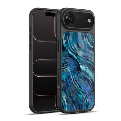 LebensArt Geo Liquid Marble Blue Tea Gel Armour Case For Apple iPhone 17 Air
