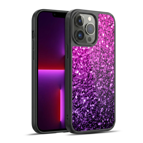 PLdesign Glitter Sparkles Purple Pink Gel Armour Case For Apple iPhone 13 Pro Max