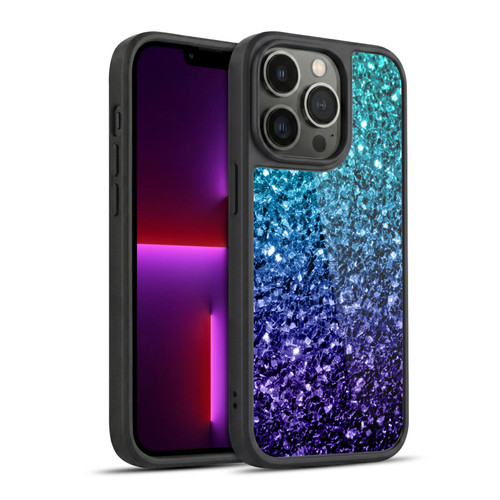 PLdesign Glitter Sparkles Aqua Blue Gel Armour Case For Apple iPhone 13 Pro