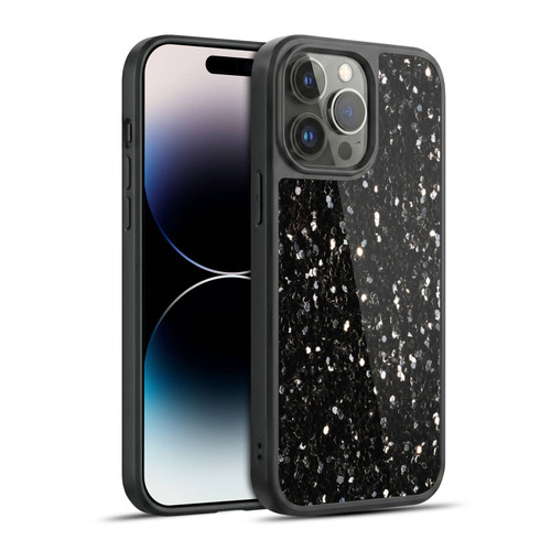 PLdesign Glitter Sparkles Black And White Gel Armour Case For Apple iPhone 14 Pro Max