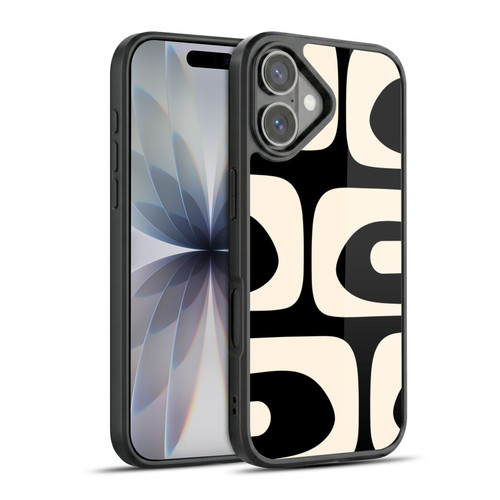 Kierkegaard Design Studio Retro Abstract Patterns Modern Piquet Black Cream Gel Armour Case For Apple iPhone 17