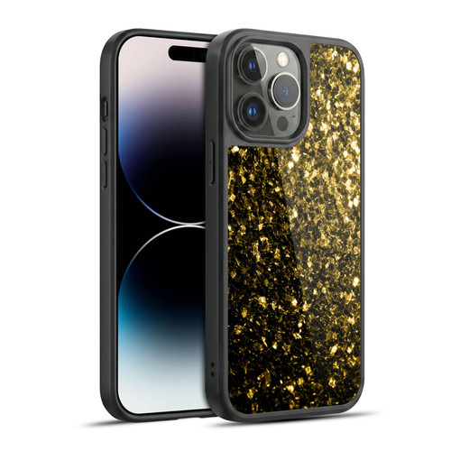 PLdesign Glitter Sparkles Yellow Gold Gel Armour Case For Apple iPhone 14 Pro Max